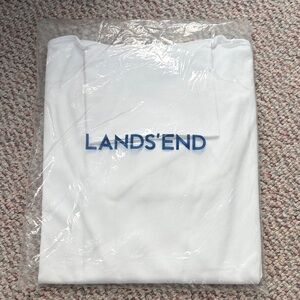 Lands' End White Turtleneck
